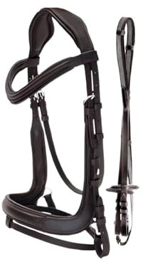 LYFDPN Redini per Cavalli Briglia da Equitazione con redini Antiscivolo Nero Marrone Attrezzature equestri Cavallo da Equitazione Strumenti per Cavalli (Dark Brown S)
