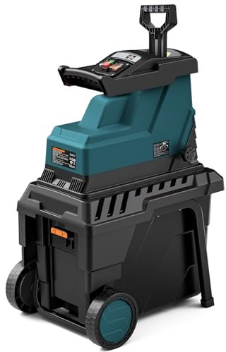 DOVAMAN GT10 Gartenhäcksler, 2800W Bürstenloser Motor mit 400Nm Drehmoment, Leise, 8-Zahn-Walzenmesser, Einstellbarer Abstand, Zerkleinert Trockene Äste bis 45mm, 55L Box, mit Überlastschutz