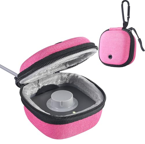 Babeezy Travel Case for Oura Ring Gen 4/Gen 5 Protective Carrying Case Pink | Portable Carrying Case for Ring & Charger & Cable, Compact, Lightweight & Gift, Travel Must, Hot Pink