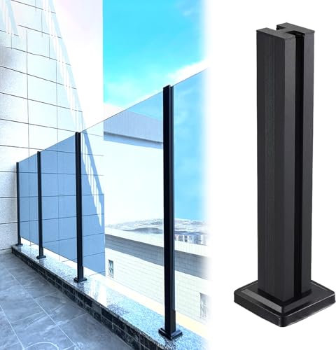 Stainless Steel Railing Fence for Glass Panels, Ideal for Stairs, Balconies, Decks, Patios, and Pool Areas