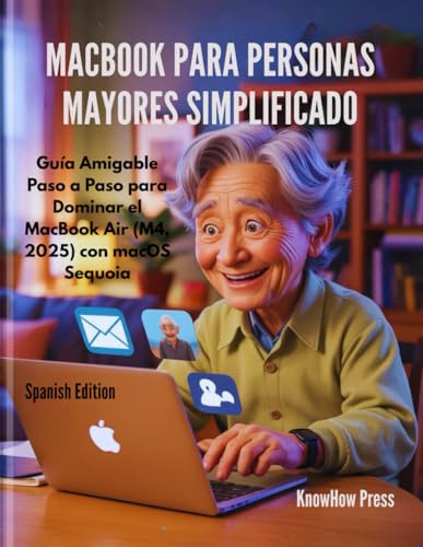 MacBook para Personas Mayores Simplificado: Guía Amigable Paso a Paso para Dominar el MacBook Air (M4, 2025) con macOS Sequoia