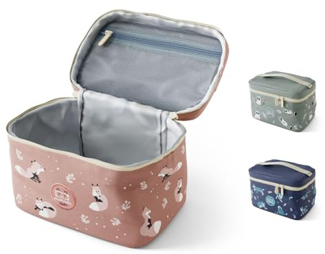 monbento - Bolsa Termica Infantil Frosty canela Fox - Nevera Portatil 5 L para Fiambrera, Botella y Tentempiés - Bolsa Comida Niños Ideal para el Colegio o el Picnic – Personalizable – Motivo Zorro