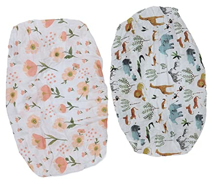 TOPINCN Dyraws för Baby Cotton Cotton Elastic Layers, 2 Stycken för en Enkel -till -Change Pad