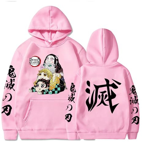 Satdflie Demon Slayer Casual Hoodies Creative Trend Tröjor Långärmad Tröja För Anime Fans Gåvor