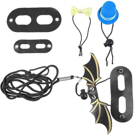 Mipcase Conjunto de Disfraz de Lagarto y Material No Tejido Diseño Elástico con Sombrero Azul y Pajarita para Reptiles Adecuado para Fiestas de Halloween y Vacaciones