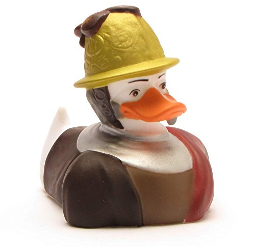 Badeente mit dem Goldhelm I Quietscheentchen I Quietscheente