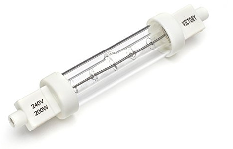 Victory,2 Pack of Victory 200w Clear Jacketed Infra Red Heat R7s Cap 117mm Catering Lamp - 64242013
