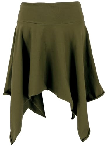 GURU SHOP Pixi Zipfelrock, Elfenrock/Top - Olive/Pixi, Damen, Size:S/M