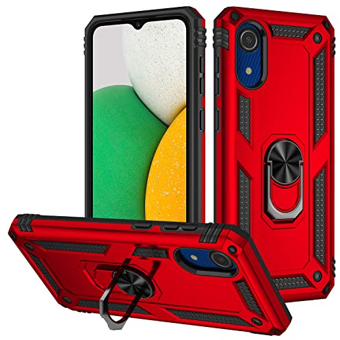BestST Hülle für Huawei Honor 7A/Y6 Prime 2018 + schutzfolie,Handyhülle für Huawei Honor 7A/Y6 Prime 2018 Cover,Armor Stoßfest TPU PC Schutzhülle Ringhalter Handytasche Case, Blau