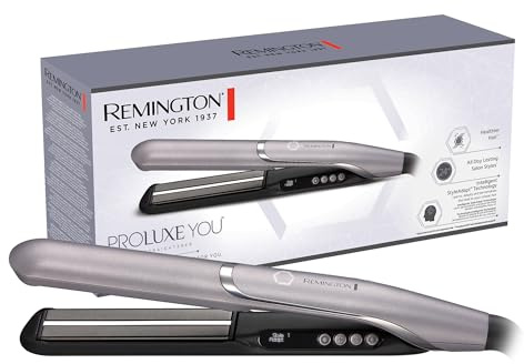 Remington Lisseur cheveux [Technologie Intelligent StyleAdapt™ ajuste la chaleur au cheveu] PROluxe You (Plaques céramique diamantées 110 mm, 9 réglages 150-230 °C, chauffage rapide, numérique) S9880