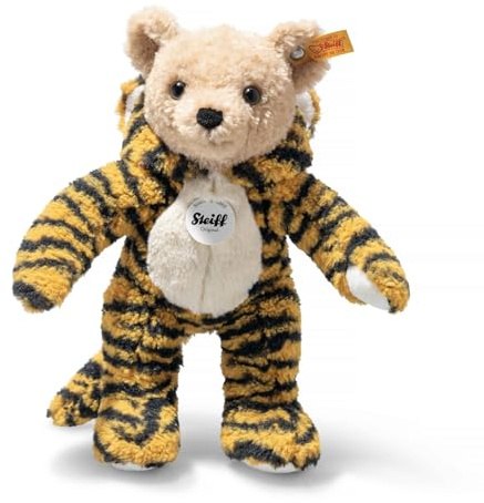 Steiff Kuscheltier Hoodie-Teddybär Tiger, Süßes Stofftier, Kinder, Jungen & Mädchen, Friends, Plüschtier 27 cm, Mehrfarbig, 113161