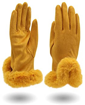 QUEEN HELENA Damen Fingerhandschuh G03 Senape
