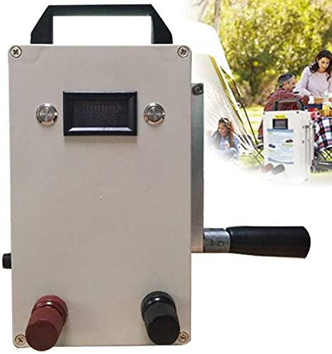 AALGO Small Portable Hand Crank Generator Kit with Charger Emergency Power Supply for Household Outdoor Mobile,Portable to Take,Easy to Use Hand Crank Generator for Phone,220V