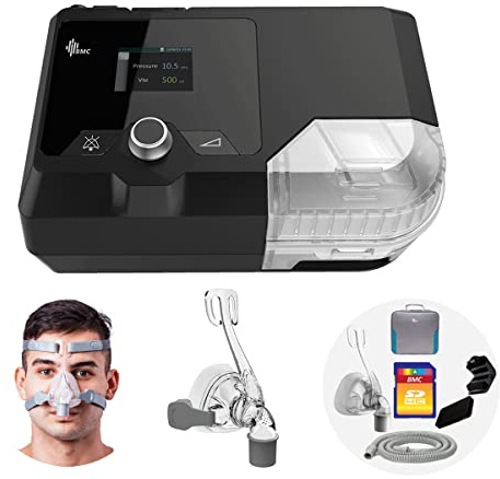 BMC G2S A20 Sleep Ventilator, Fully Automatic Sleep Breathing Machine, Anti Snore Devices, 4-20 hPa Improved Sleeping, with a Full Size Nose Mask Set, Gifts for Dad/Mom