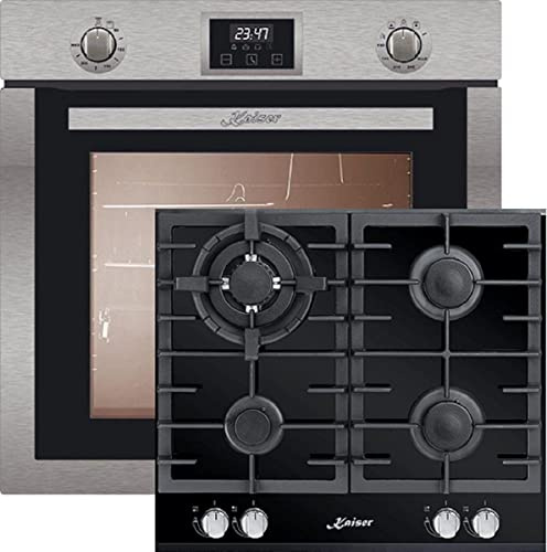 Kaiser - Juego de horno EG 6372+KCG 6380, horno de gas empotrable, 79L+placa de gas empotrable, 60 cm