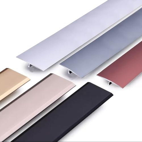 LIYI929GP T-Profil, Übergangprofil Übergangsschiene Silber, Ausgleichsprofil Für Laminat- Parkettböden, Breite 15 20 33 40mm Übergangsleiste Einfach Zu Säubern, Anti-Rost Verschleißfest