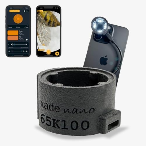 xade Nano, 2in1: Farbmessgerät/Colorimeter und Mikroskop, für iPhone