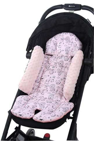 TOPOQ Barnvagnsfoder barnvagn sittdyna bilstol inlägg universell buggy huvud- och kroppsstödskudde för spädbarn nyfödd mjuk lugnande babykudde sittdyna för barnvagn baby barnstol