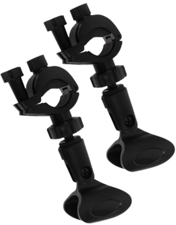 BESTonZON 2 Stück Mikrofonklemme für Drahtloses Mikrofon Universeller Mikrofonhalter aus Kunststoff mit Flexibler Winkelverstellung Kompakt für Recording und On The Go Einsatz