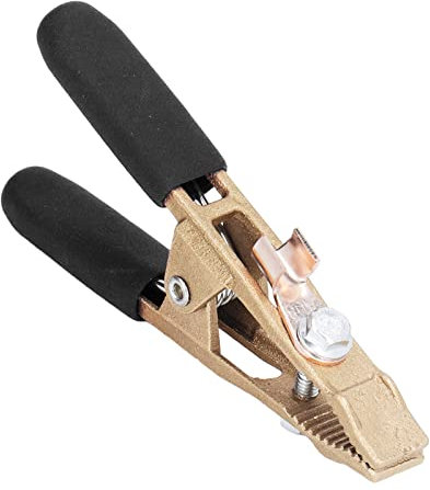 Earth Clamp,260A Multifunctional Earth Cable Clamp with Insulation Sleeve for Gas Shielded Welding (Black Cover)