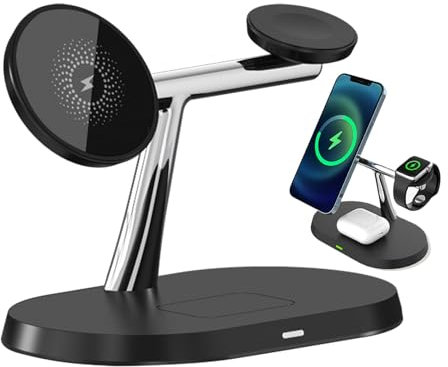 Cordless Phone Charger - Multifunctional Desktop Phone Holder | 15W Charger Holder Support, Magnetic Wireless Charging Stand for Multiple Devices