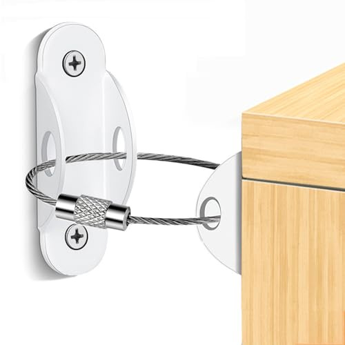 Kippschutz Set für Möbel - Möbelsicherung, Kippschutzgurte für Möbel | Möbelanker Set, Sicherheit Möbelanker Set, Kippsicherung, Schranksicherung, Stabilisierungsset