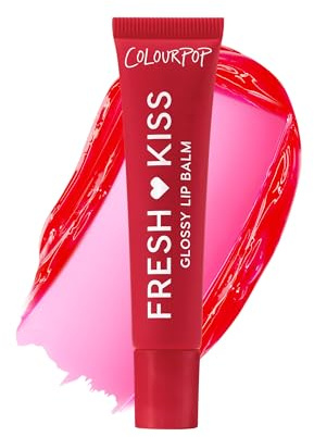 ColourPop Fresh Kiss Glossy Lip Balm - Hydrating Lip Care Enriched with Peptides, Hyaluronic Acid, Shea Butter & Vitamin E for an Ultra-Cushiony Formula - Cherry Glaze (0.49 oz)
