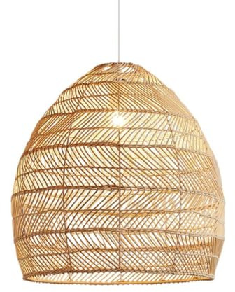 YGZPALH Lampada A Sospensione in Stile Boho per Caffetteria Illuminazione Minimalista per Ristorante Lampada A Sospensione in Rattan Country con Cesto Intrecciato Industrial Home E27 Lampada A