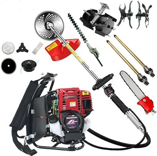 Decespugliatore a zaino GX35 a 4 tempi, decespugliatore a benzina, decespugliatore, bordatore, utensile da potatura + 2 aste di prolunga