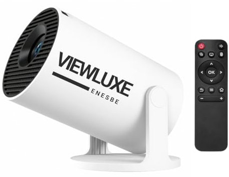 Viewluxe 4K Smart Projector - Portable Mini Home Theater with Wi-Fi, Bluetooth, Android OS, and 200 Display - Perfect for Movies, Gaming, and Presentations