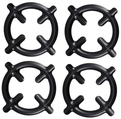 SHINEOFI 4pièces Supports Pour Cafetières Italiennes Ronds Avec Anneau Réducteur Pour Réducteurs De Brûleurs à Gaz Pour Plaques De Cuisson Durables