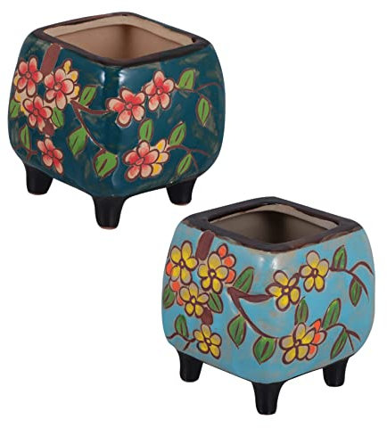 Abaodam 2piezas Macetas para Plantas Suculentas Creativas De Pack De Macetas para Decoración De Jardín Color Aleatorio