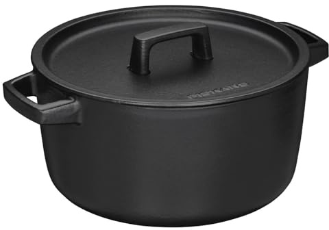 Fiskars Folken Cacerola de hierro fundido con tapa, 4 L, Esmaltada