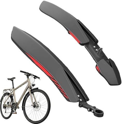 Xmccvt Fahrrad Schutzblech Set Verstellbares 24/26/27,5 Zoll Vorder Und Hinterrad Schutzbleche, Universal Schnelle Demontage Steckschutzbleche Für Mountainbikes, Rennräder Und Citybikes