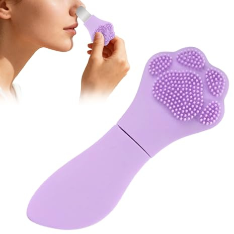 Zetqhuu Raschiapori - Scrubber In Silicone A Doppia Estremità Per Cura Della Pelle - Detergente Per Pori Spatola Per Naso Raschiatore Per Viso,Per Cura Bellezza Pre E Post Detersione Trucco Naso