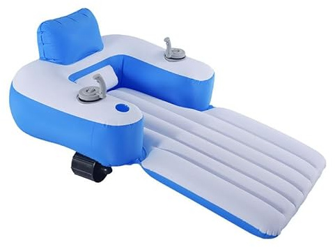 Motorisierter Poolschwimmer, Aufblasbare Motorisierte Poolliege, Wiederaufladbarer Motorisierter Schwimmkörper für Erwachsene mit Zwei Motoren, für Schwimmbad