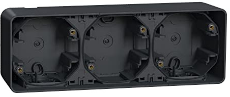 Schneider Electric Caja triple superficie horizontal Gris
