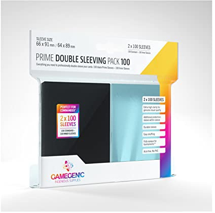 Gamegenic, Prime Double Sleeving Pack 100, Zubehör