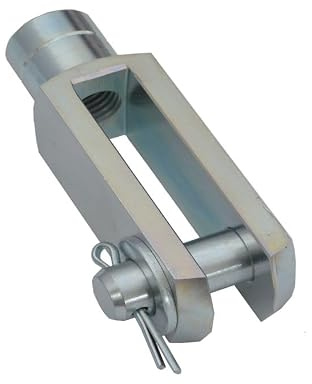 5 Stück - Gabelkopf M16 - links- 16x64 - DIN71752 mit Splintbolzen