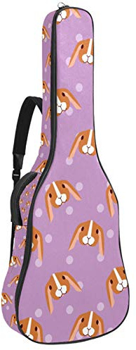 Gitarrentasche mit Reißverschluss, wasserdicht, weich, für Bassgitarre, Akustik- und klassische Folk-Gitarre, Pink