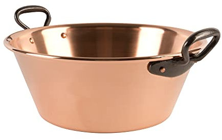 Cuisine Romefort | Cuivre Induction | Bassine à confiture en cuivre Ø 26,5 cm, 3 litres | Poignées en fonte, fond ferromagnétique | Fabrication Française