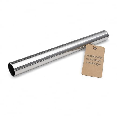ARBO-INOX Edelstahlrohr V2A Relingrohr – biegefähig für Geländer und Bootsbau – hochglanzpoliert 1,5 mm Wandstärke Ø 19–30 mm Länge 1–1,5 m