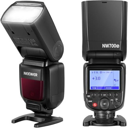 NEEWER NW700-N TTL Flash Speedlite Compatible with Nikon DSLR Cameras, 1/8000s High Speed Sync Speelight, 1/1-1/256 Output, TCM Function, 230 Full Power Flash, 0.1-2.7s Fast Recycling Flashlight