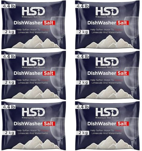 pack of 6 Dishwasher Salt Bag, 2Kg