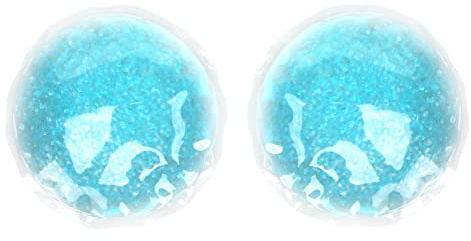 Cuscinetto per Gel Eye Riutilizzabile, 1 Paia di Tappetino per Occhi Piccoli Rotondi Raffreddamento Ghiaccio Gel Eye Pack per Uomini Donne Gonfiore Degli Occhi (Blu)