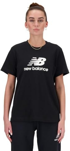 New Balance Sport Essentials Jersey Logo T-Shirt da Donna Black S