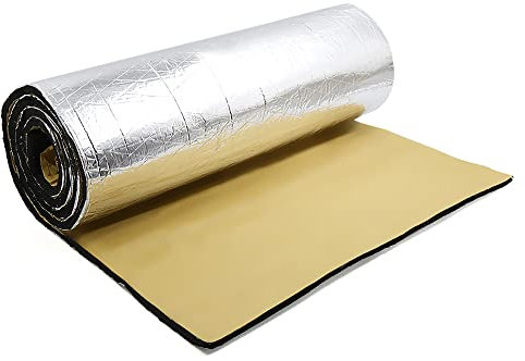 QUARKZMAN 197mil 5mm 21.4sqft Isolamento Acustico e Termico per Cofano Motore Auto Adesivo 5 mm Insonorizzante per Muro 79'' x 39'' 200x100cm