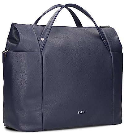 Zwei Große Damen Business-Tasche Pia PI160 Laptop-Tasche 16 Liter klassisch-elegante Querformat Tote Bag für Büro & Arbeit inkl. extra langer Schultergurt - Umhängetasche & Schultertasche