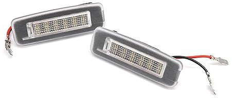 LinCys KANGYEBAIHUODIAN 2 Stück passend for Ford Focus MK1 1998–2005, hohe Helligkeit, weiße LED-Kennzeichenbeleuchtung, Kennzeichenleuchte