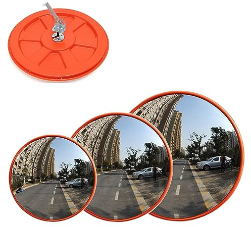 Konvexspiegel Verkehrsspiegel für Einfahrt, Lager und Garage, Durchmesser 30 cm, einfach zu installieren, 130 Grad konvex, Toter-Winkel-Spiegel Verkehrssicherheitsspiegel (30cm)